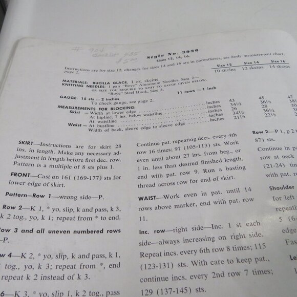 Fleisher's Hand Knitting Fashion Magazine Vol 103..1958 with real patterns - Picture 5 of 16